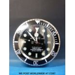 A Rolex Submariner advertising clock