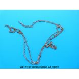 A 9ct belcher chain with decorative links (12.