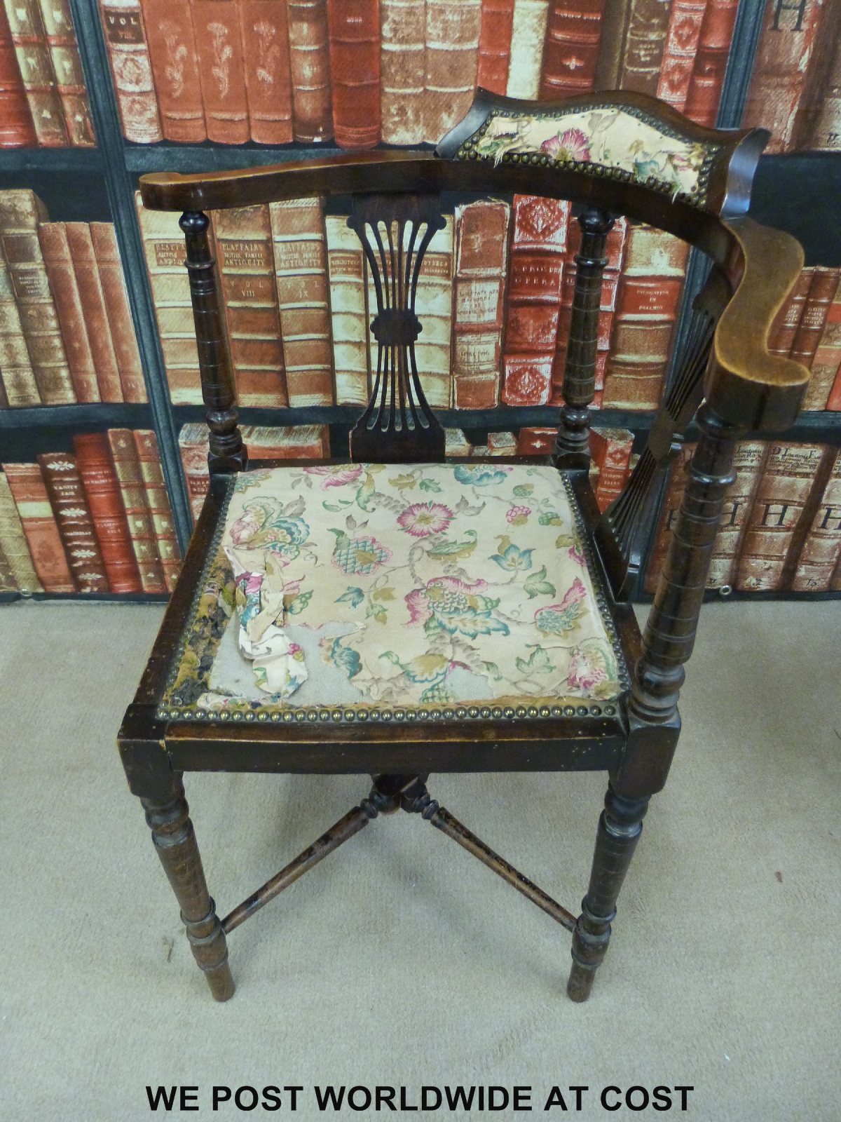An upholstered corner chair and a carver - Image 5 of 5