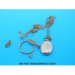 A quantity of 9ct gold to include a chain and locket etc (11.