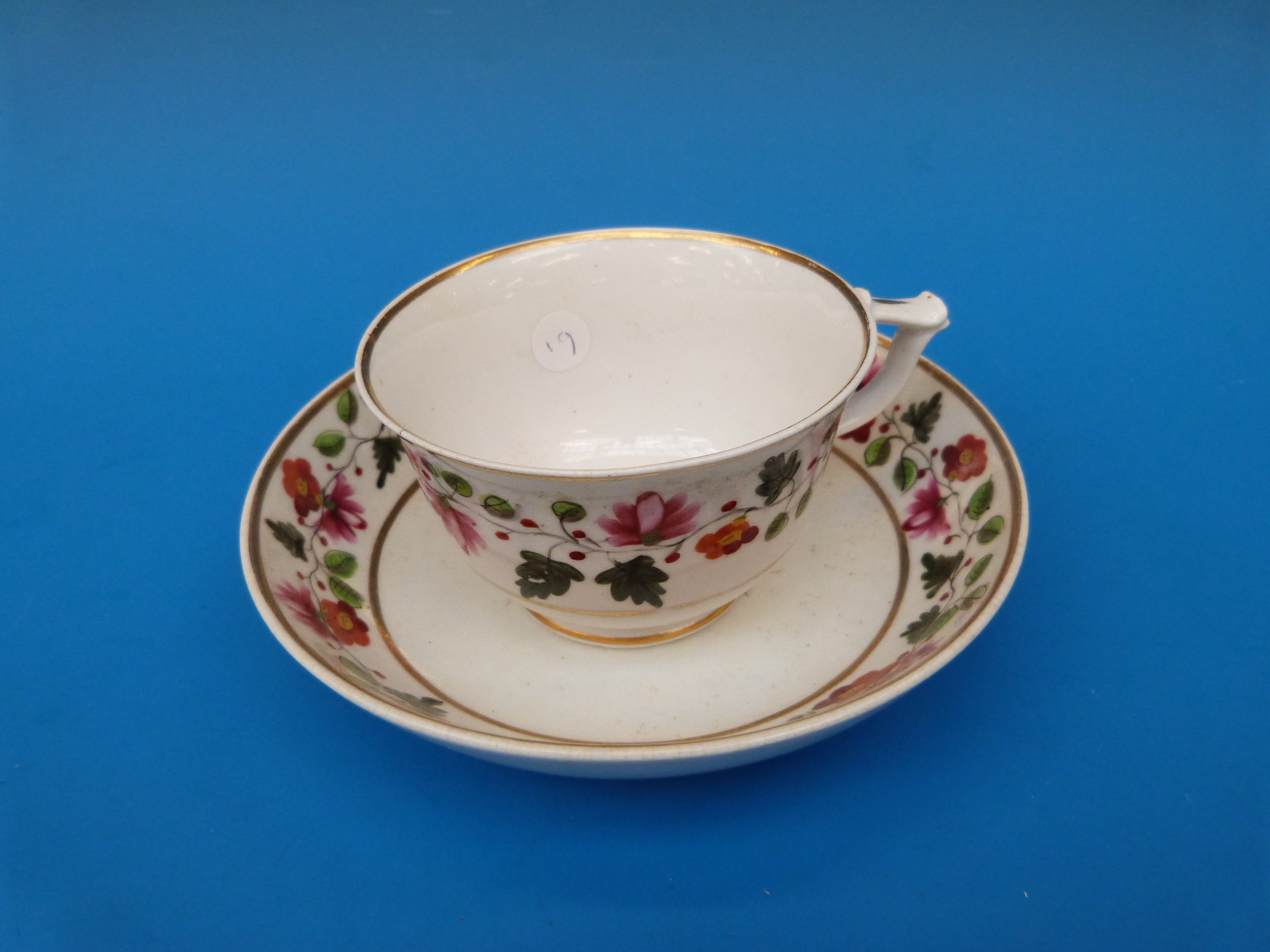 A quantity of first period/ 18thC porcelain including Worcester, Newhall, armorial tea bowl, - Image 2 of 2