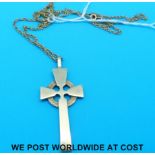 A 9ct gold chain and a 9ct gold cross,