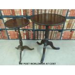 A 19thC circular tripod table and one other