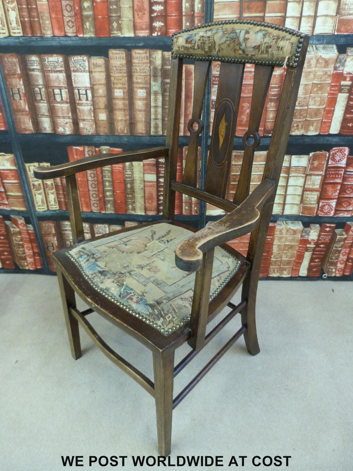 An upholstered corner chair and a carver - Image 4 of 5