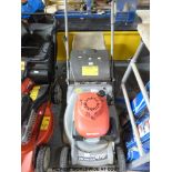 A Honda HRB476C lawn mower with OHC engine