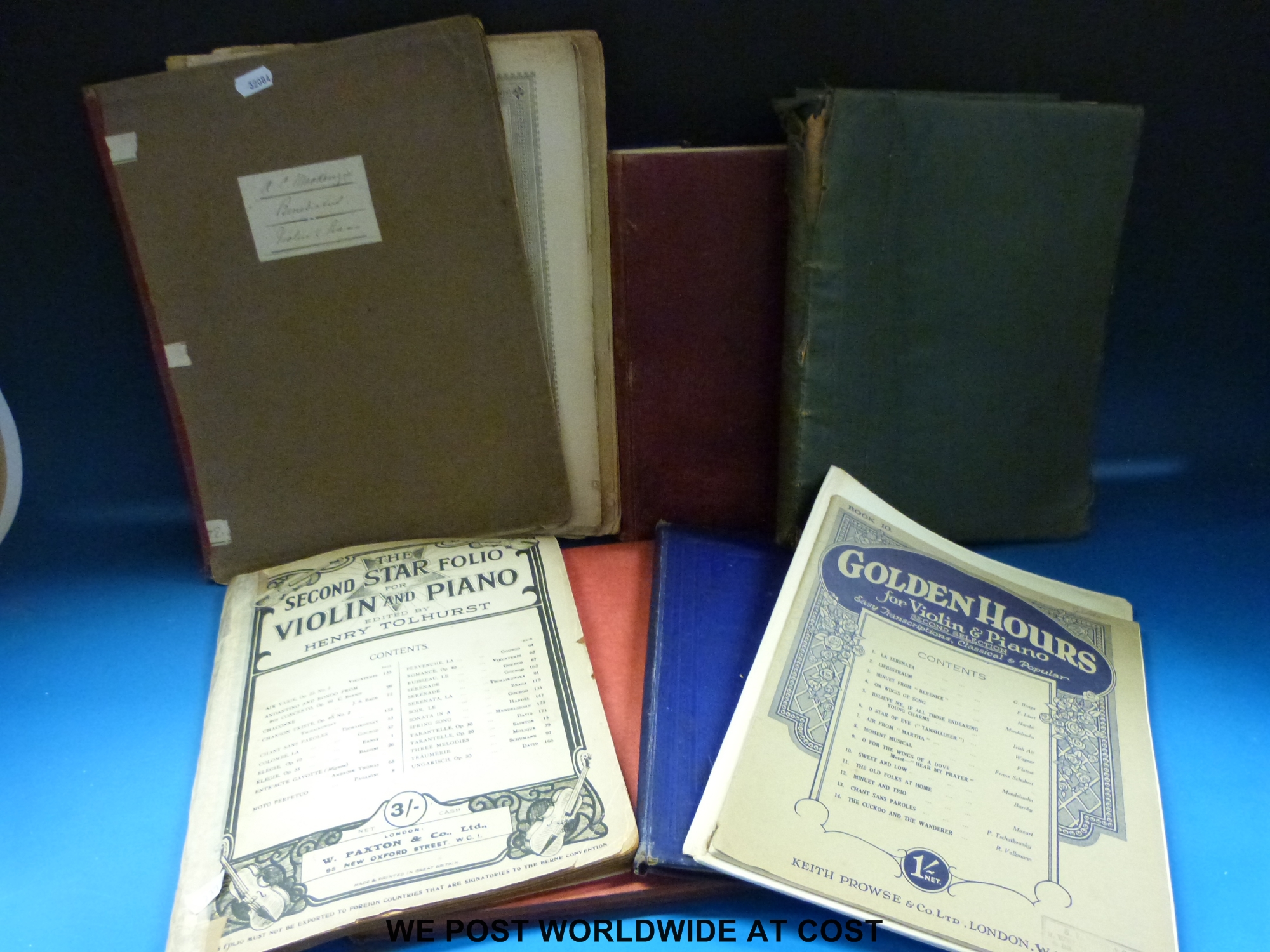 A large quantity of late 19th and early 20thC music books and sheets including piano, violin, - Image 3 of 3