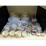 A part tea set of Bristol china,