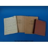 Three notebooks relating to training for telephone operators, dated 1955,