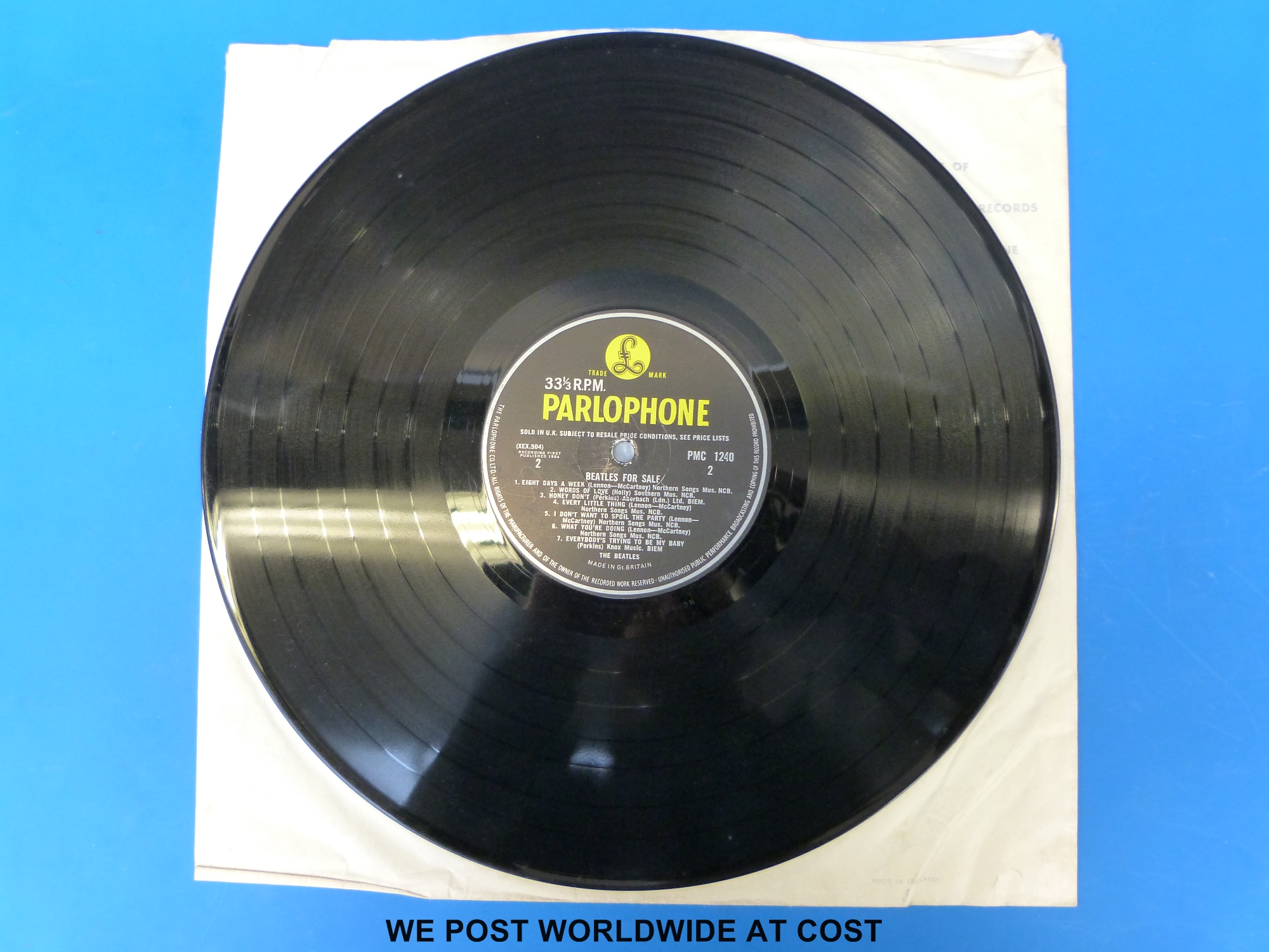 Two Beatles LPs: “Beatles For Sale” (Flip-back sleeve with “outline Mono” PMC 1240, - Image 7 of 8