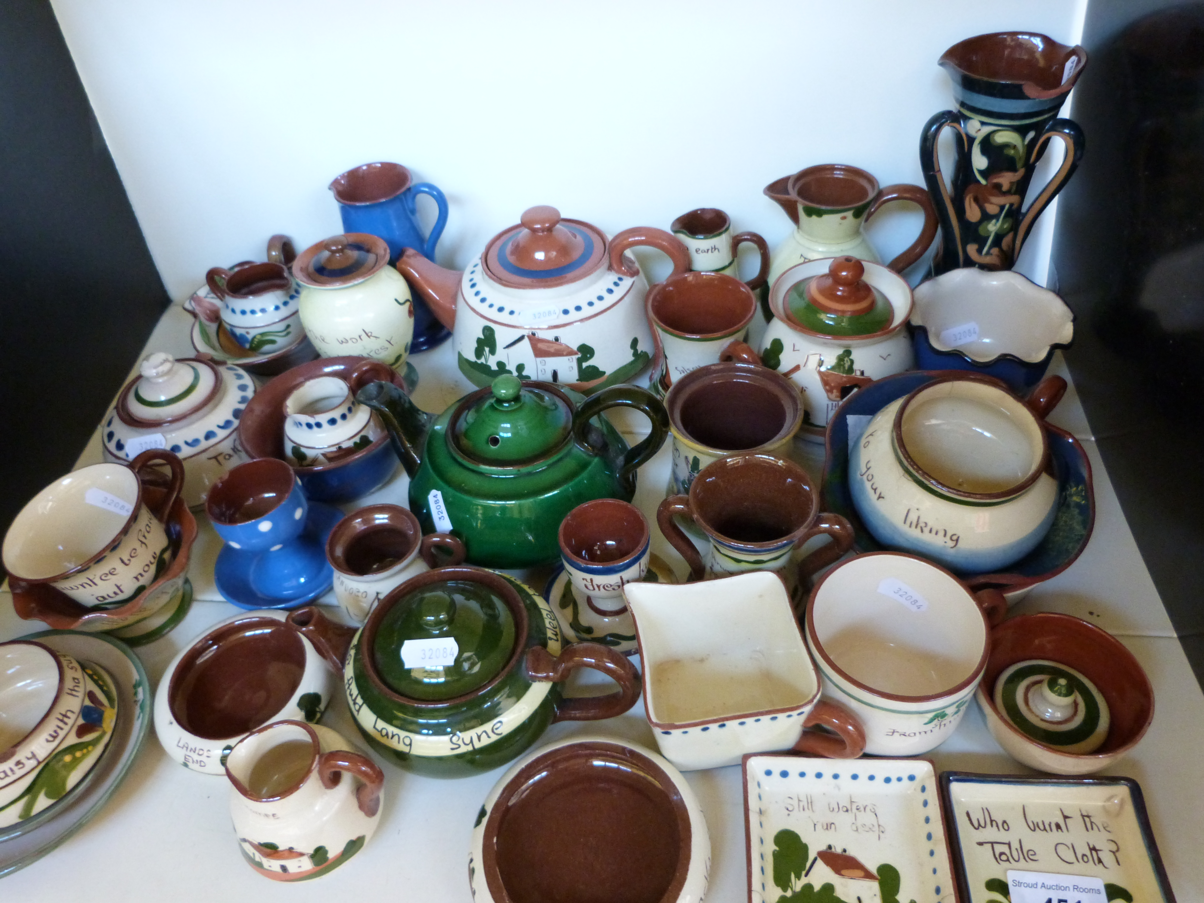 A quantity of Torquay ware ceramics to include Art Nouveau style items,