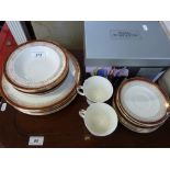 A collection of Royal Graffton Majestic dinnerware together with a pair of Worcester cups and