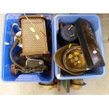 Mixed cameras, vintage aqualung depth master, various weights and scales,