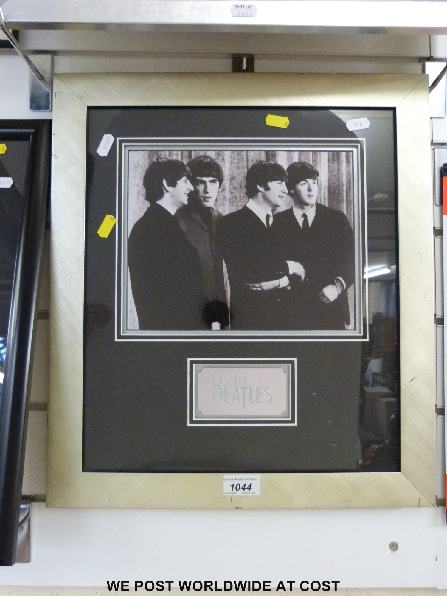 Four framed Beatles-related pictures and posters which consist of: a poster for the March 1962 - Image 4 of 6