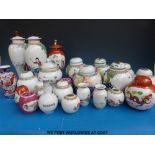 A large collection of Chinese vases and ginger jars.
