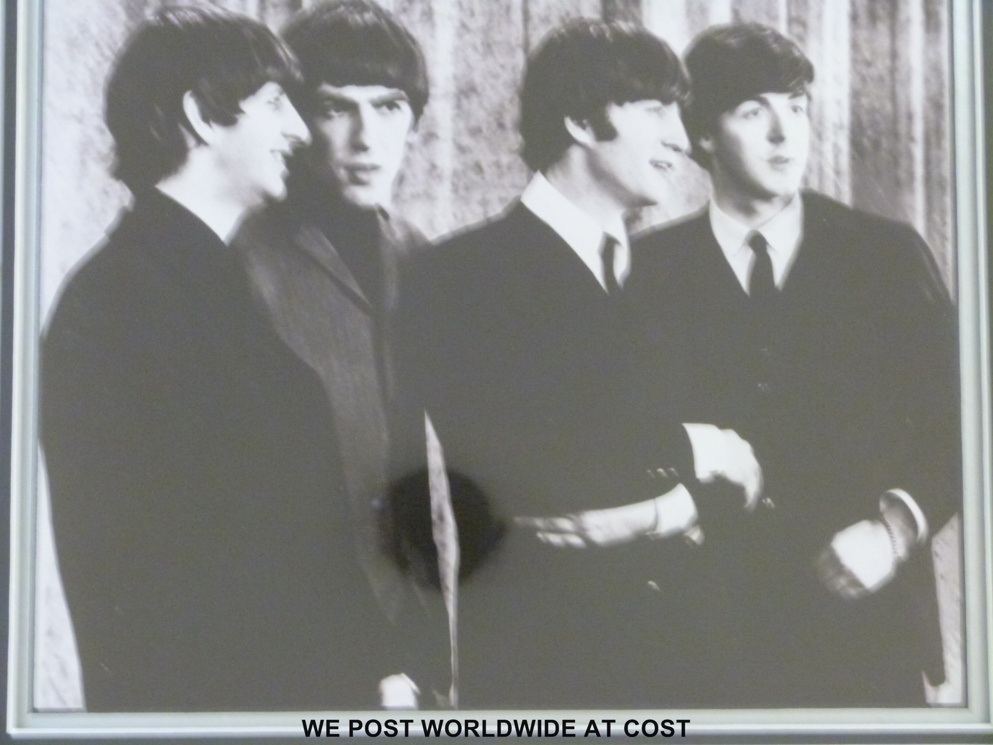 Four framed Beatles-related pictures and posters which consist of: a poster for the March 1962 - Image 6 of 6