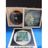 A collection of 24x framed picture discs (7",