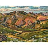 FranÃ§ois Krige Mountain Landscape signed and dated 1932 oil on canvas laid down on board 39 by 50,