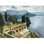 Terence John McCaw Palazzo Borromeo, Isola Bella, Lake Maggiore signed and dated '45 oil on canvas