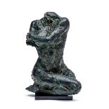 Dylan Lewis Torso VI Maquette signed, numbered 6/12 and stamped S294 bronze with verdigris patina,