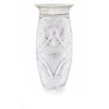 A German silver-mounted glass vase, Rossdeutscher & Reisig, Breslau, post 1886, .800 standard ovoid,