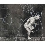 William Joseph Kentridge Ubu Tells the Truth, Act 1, Scene 2 signed and numbered 26/50, embossed