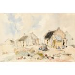 Alexander Rose-Innes Cape Cottages signed and dated 65 watercolour 37 by 55cm