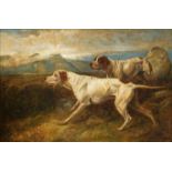 Richard Ansdell Two Pointers signed and dated 1876 oil on canvas 34,5 by 52cm