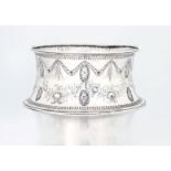 A George V Irish silver dish ring, T Weir & Sons, Dublin, 1911 with pierced pale borders, the