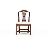 A Cape stinkwood side chair, first quarter 19th century the moulded arched top above a pierced