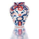 A Japanese Imari vase, late 18th/early 19th century tapering ovoid, painted with ho-o birds
