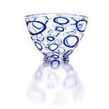 A 'Siderio' glass vase, Ercole Barovier for Barovier & Toso, circa 1966 clear and cobalt blue