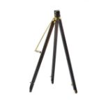 A Windsor and Newton mahogany and brass-bound tripod travelling easel, early 20th century with