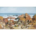 Conrad Nagel Doman Theys Seascape signed and dated 1984 oil on canvas 35,5 by 56,5cm