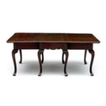 A Cape teak gateleg table, mid 18th century the moulded rectangular thirteen-plank top with re-