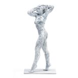 Dylan Lewis Trans-Figure XX Maquette signed, numbered 6/12 and stamped S272 bronze with white patina