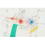 Joan MirÃ³ Woman and Bird in the Night signed in the plate, signed and inscribed HC in pencil in the