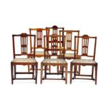 An assembled group of six Neo-Classical stinkwood side chairs, early 19th century each top-rail with