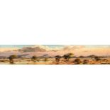 Otto Klar Bushveld signed oil on board 13,5 by 71,5cm