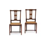 A pair of Cape Neo-Classical stinkwood and yellowwood inlaid side chairs, early 19th century each