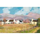 Piet (Pieter Gerhardus) van Heerden Cottages, McGregor signed; inscribed with the title on a gallery