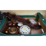 A small quantity of timepieces, clock ca