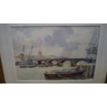 Emerson Groom, a Thames scene, signed, w