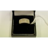 A 9ct gold diamond ring, set brilliant c