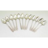 A set of twelve .800 coffee spoons, with