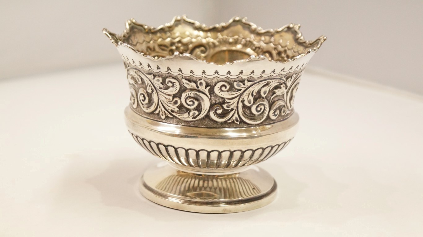 A continental white metal footed bowl, h - Image 2 of 2