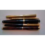 Four various fountain pens, to include: