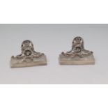 A pair of silver Royal Artillery badge m