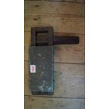 A World War II British gas rattle, inscr