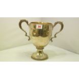 A Victorian silver twin handled trophy c