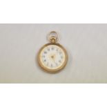 A French 14k gold ladies fob watch, havi